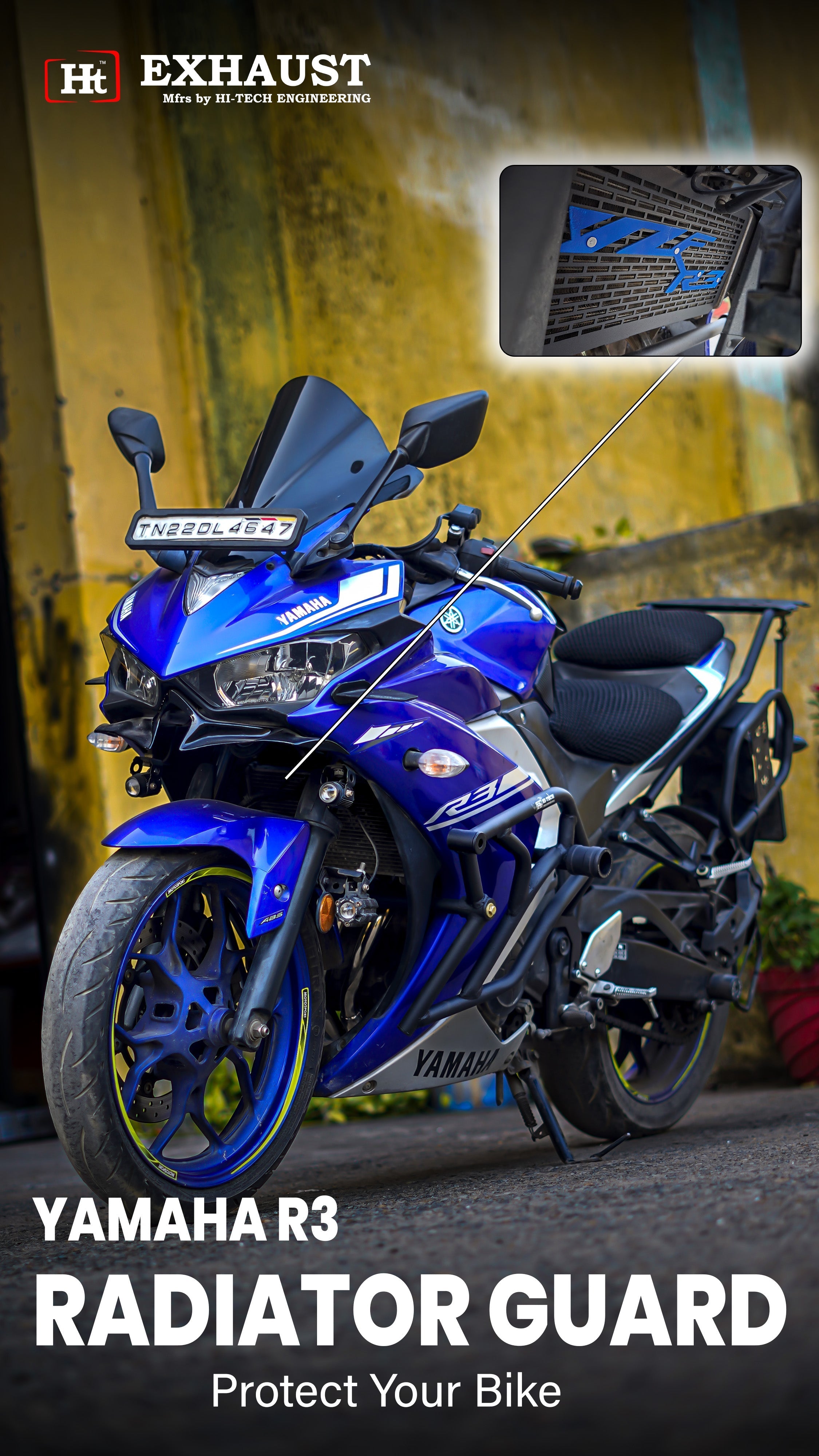 Premium Radiator Guard for Yamaha R3 BS4 - RD 932